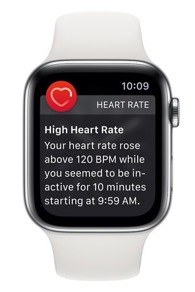 Apple Watch: High Heart Rate Warning