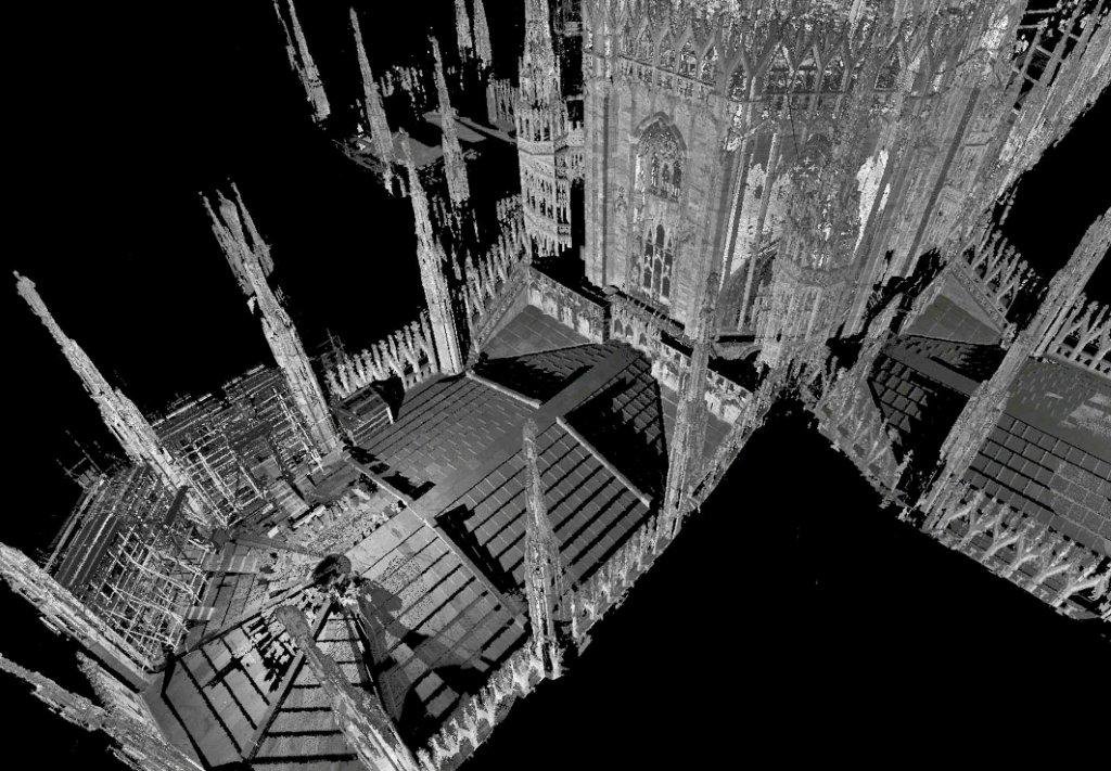 Point Cloud of Cathedral Generated from LIDAR