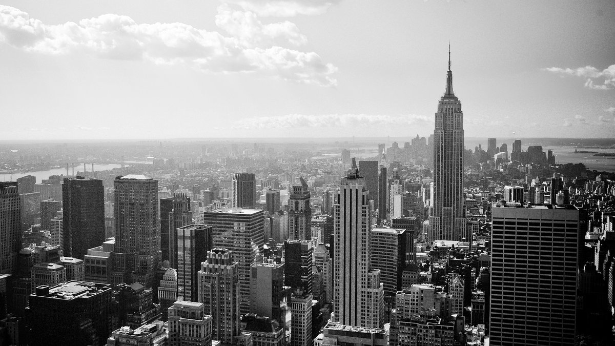 Black and White Photo of New York