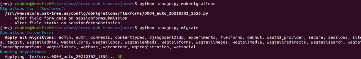 Django 3.1: JSONField Migrations Screenshot