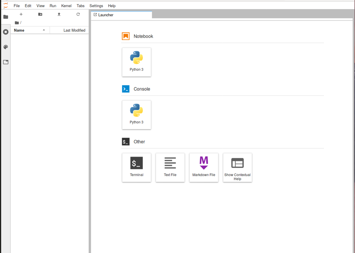 Figure: Jupyter Lab Launcher