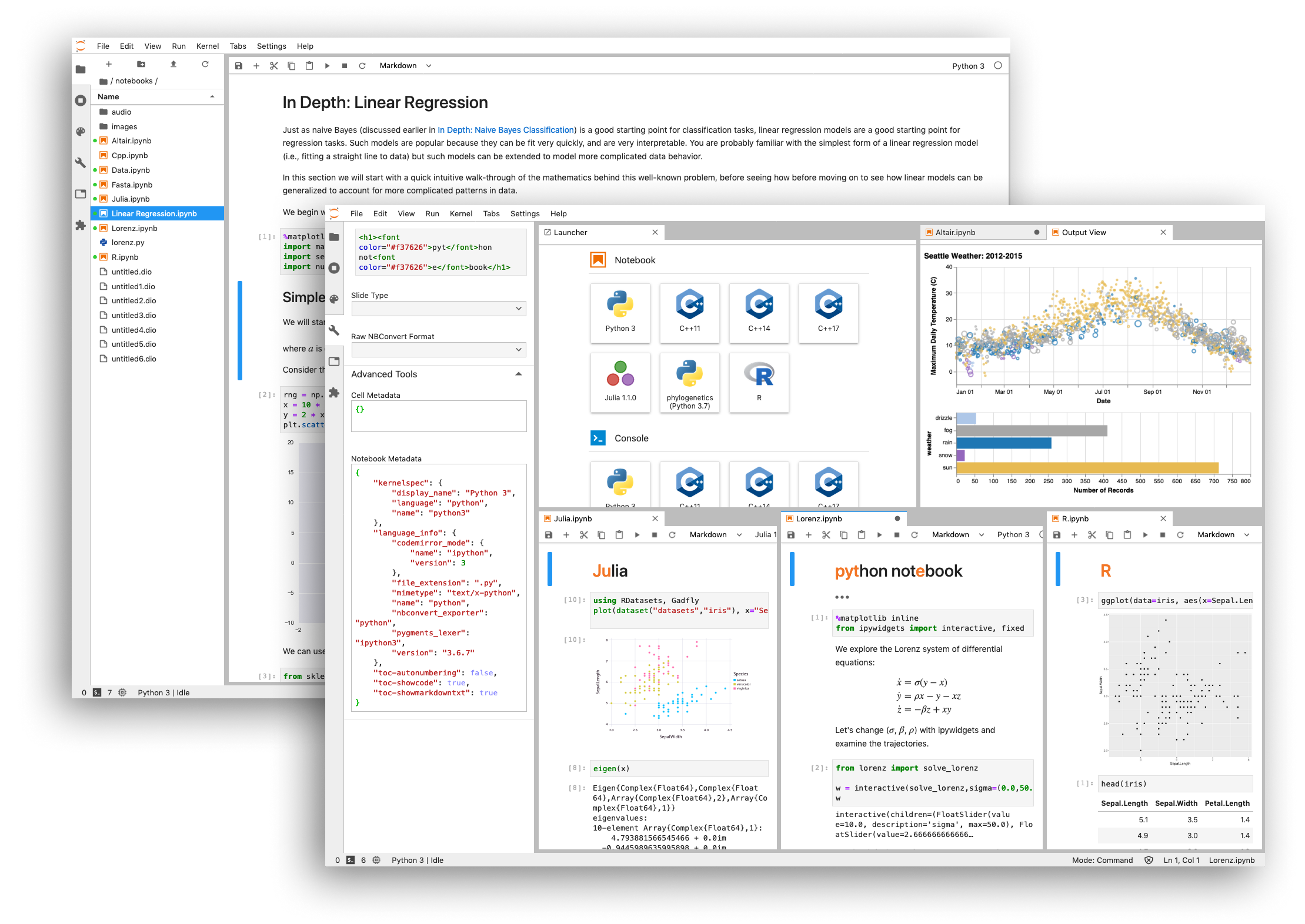 JupyterLab: Integrated Development Environment (Promo Screenshots)