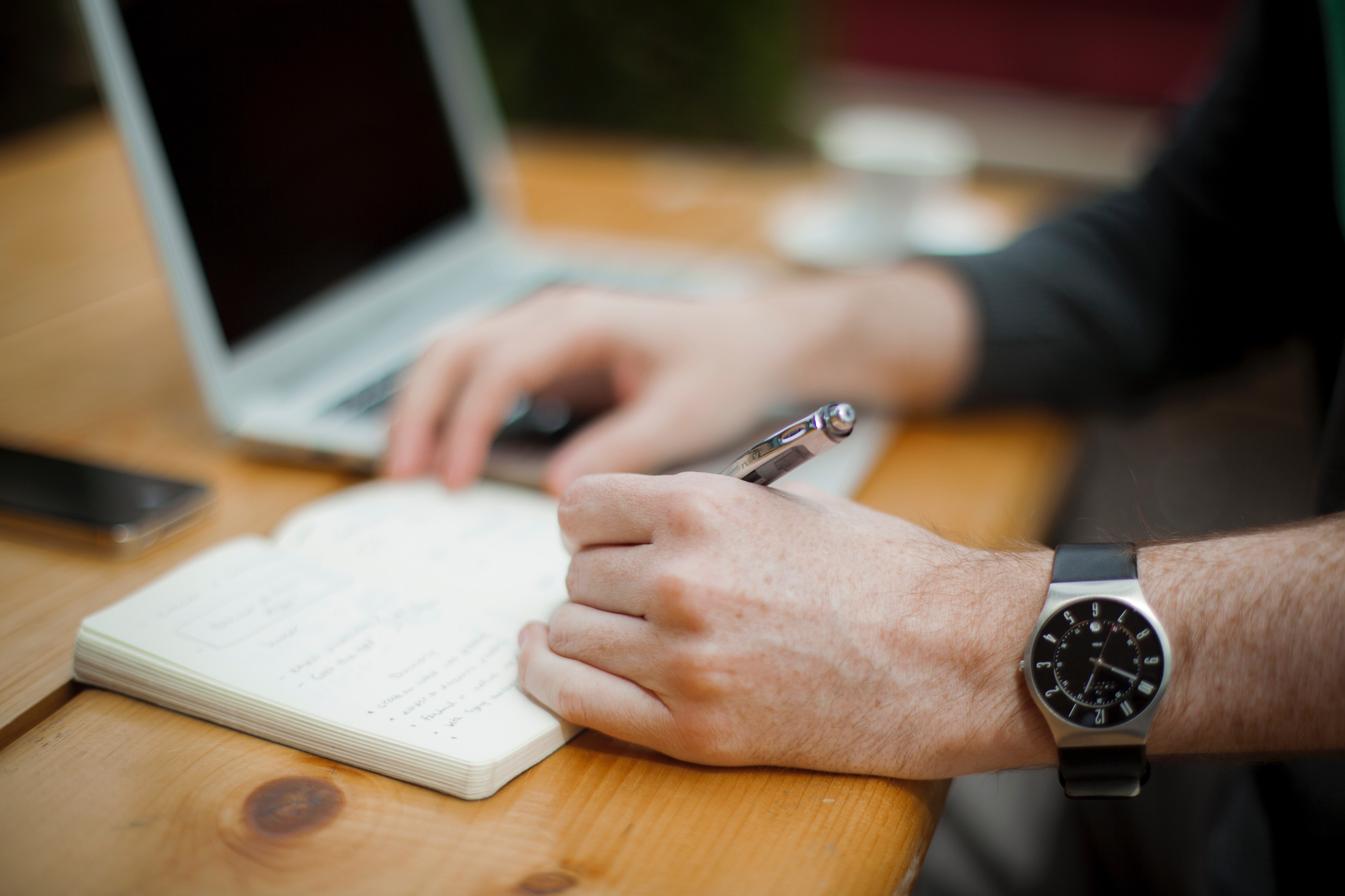 Writing Steps on a Notepad