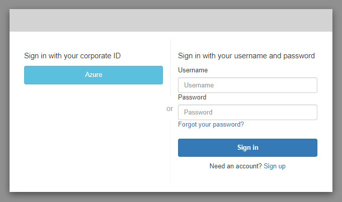 Sonador Auth/Cognito: Test Step 2. Provide test credentials.