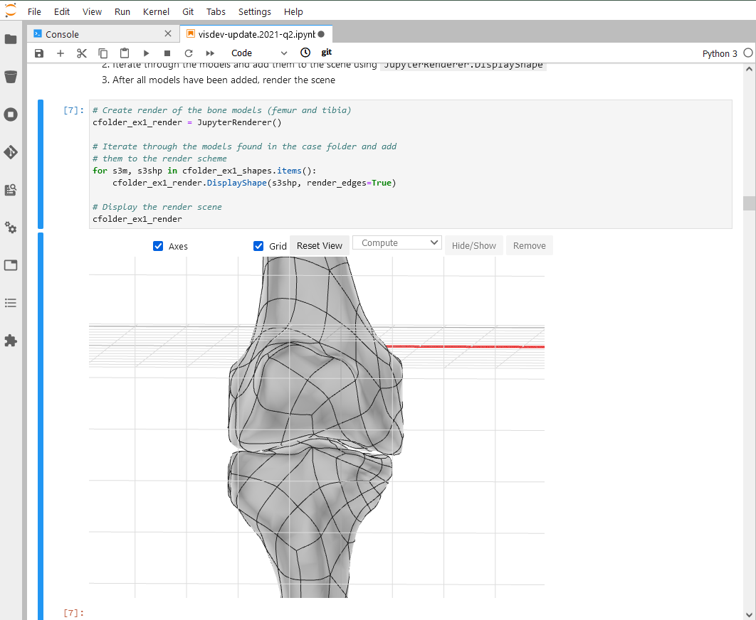 Sonador 3D: Knee Models in JupyterLab