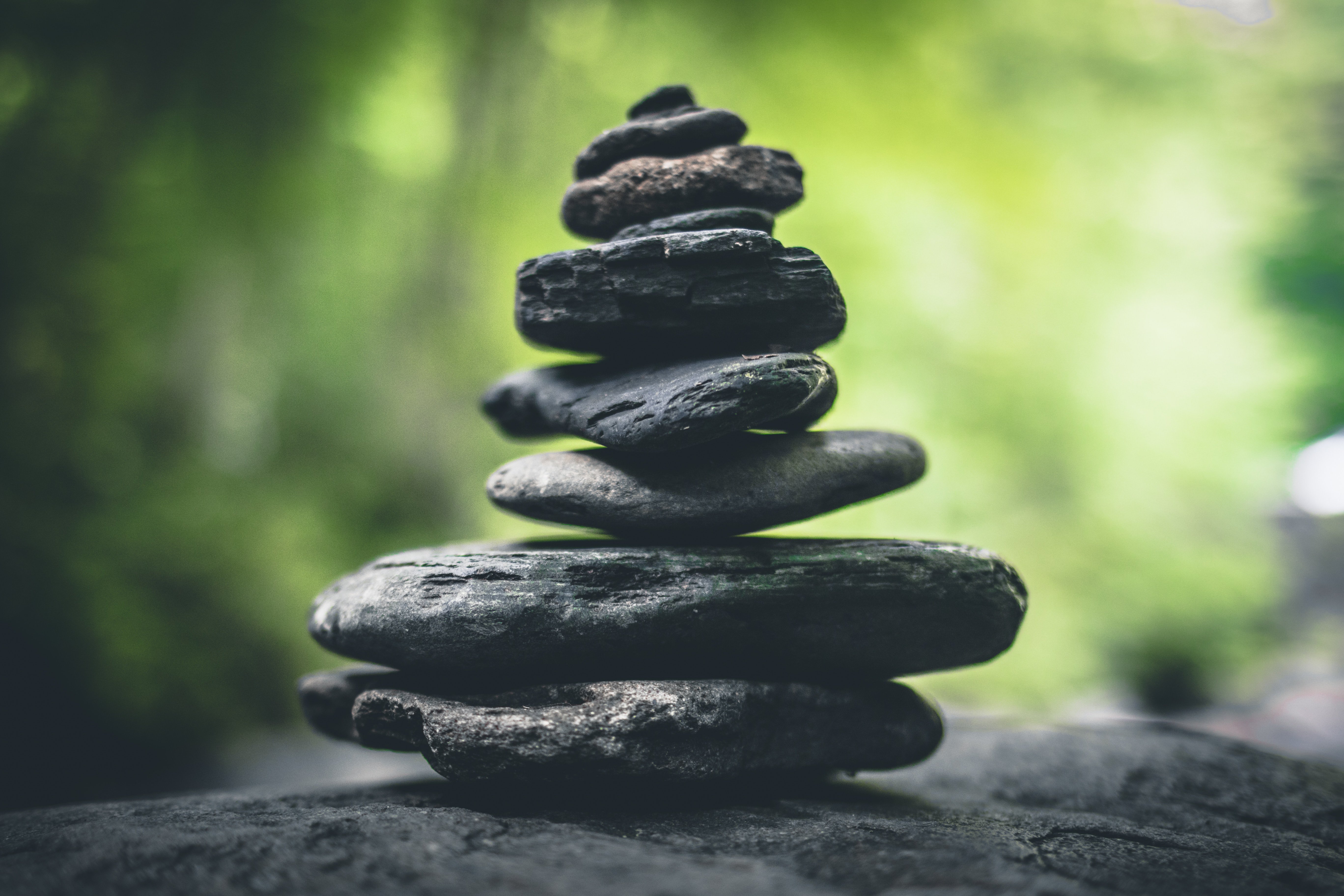 Stones Stacked in a Cairn